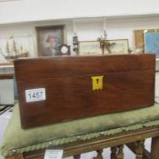 A mahogany writing box