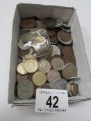 A mixed lot of UK and foreign coins