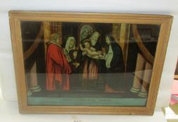 A framed and glazed picture entitled 'Presentation at the Temple' painted by W B Walker