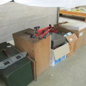 A large quantity of film and tape reels,