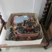 A box of miscellaneous including camera,