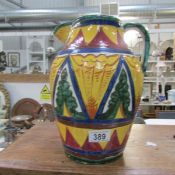 A colourful ceramic jug