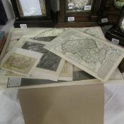 7 18th and 19th century antique maps of Lincolnshire including John Cary,