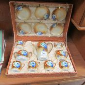 A cased Japanese coffee set (1 cup a/f)
