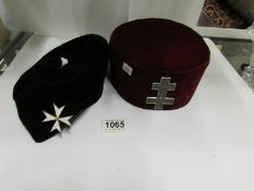 2 Masonic hats with jewels