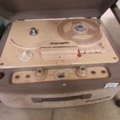 A Magnafon reel to reel tape recorder