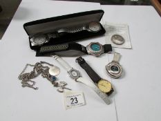 A mixed lot of watches etc