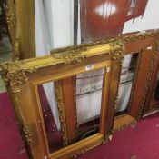 2 decorative gilt picture frames approx. 13 x 18" and 18.5 x 15.