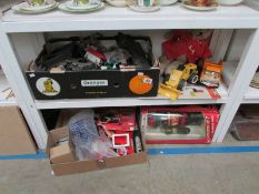 A mixed lot of toys including railway, Tonka,