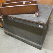 A wooden cabinet makers tool chest