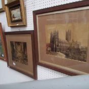 2 framed and glazed photographs of York Minster