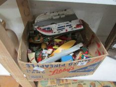 A box of assorted toys