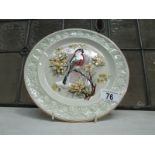 A Royal Worcester plate hand decorated with a Bullfinch