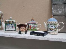 3 Sadler teapots,
