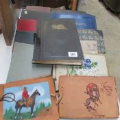 A collection of albums of scraps etc