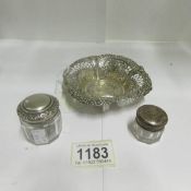 A silver commemorative dish depicting Queen Victoria,