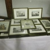 Approximately 23 framed engravings of Lincolnshire