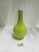 A yellow Oriental fine crackle vase