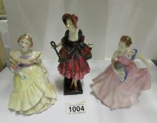 3 Royal Doulton figurines, Invitation,