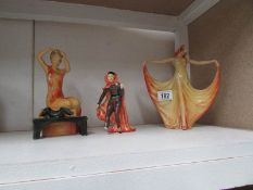 3 rare Wade figurines, Harlequin, Blossom and Pavlova,