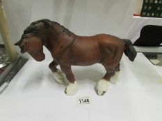 A Beswick shire horse