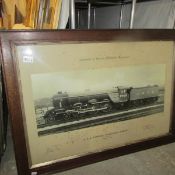 A works photograph of LNER Express Passenger engine A1 class, 'Papyrus' Doncaster 1928 in oak frame,