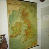 A large wall map of the British Isles