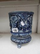 A 19th century German stone ware jardiniere on stand
