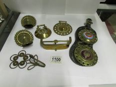 A mixed lot including horse brasses