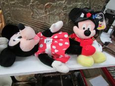 Mickey and Minnie Mouse soft toys by Disney and Applause