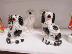 2 pairs of Staffordshire spaniels