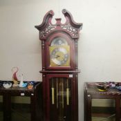 A modern mahogany cased Grandfather clock