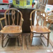 A pair of children's chairs
