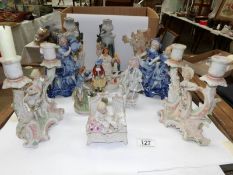 A quantity of Victorian figures,
