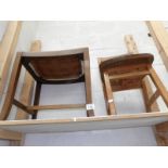 A child's chair and a stool