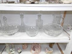 7 items of glass including decanters,
