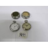 A Railway timekeeper and an Acme junior pocket watch both with protective outer cases
