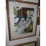 A watercolour and Gouache impressionist 'Life Study 2' by Michael Kinnaird,