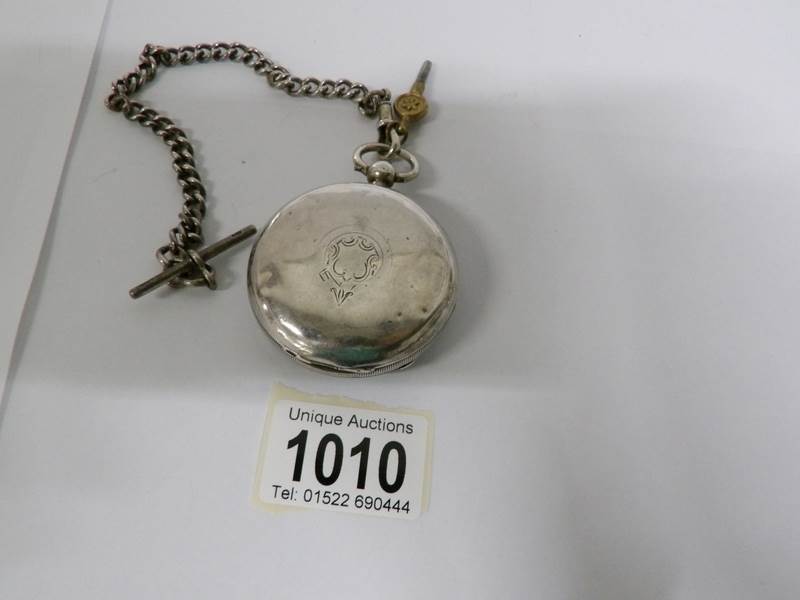 A gent's silver pocket watch on silver chain and a gold plated Sermin & Sons, Sheffield, - Image 8 of 15