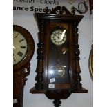 A Victorian mahogany Vienna wall clock