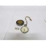 An old pocket watch with protective outer case (case a/f)