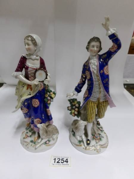 A pair of Chelsea figures with gold anchor mark, - Image 2 of 18