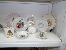 A mixed lot of children's ceramics including Royal Doulton, Postman Pat, Popeye,