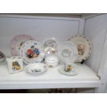 A mixed lot of children's ceramics including Royal Doulton, Postman Pat, Popeye,