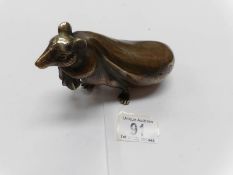 A Chinese signed bronze fortune/lucky mouse