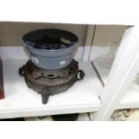 A cast metal French stove