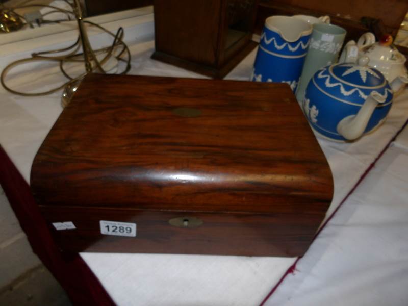 A rosewood writing box