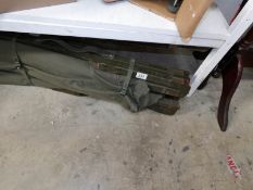 A 1950's military folding bed
