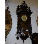 A Victorian mahogany Vienna wall clock