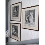 3 framed and glazed WW1 calendar's for W.